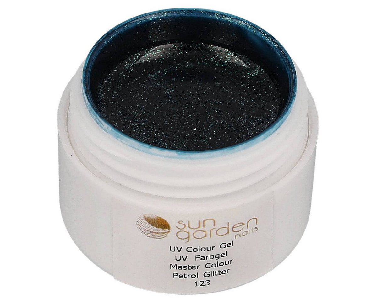 Sun Garden Nails UV-Gel N°123 UV Master Color Gel - Farbgel - Petrol Glitter 5 ml von Sun Garden Nails