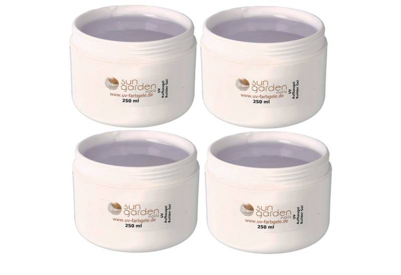 Sun Garden Nails UV-Gel 4x250ml UV Classic Gel - Aufbaugel Klar - 1000ml von Sun Garden Nails