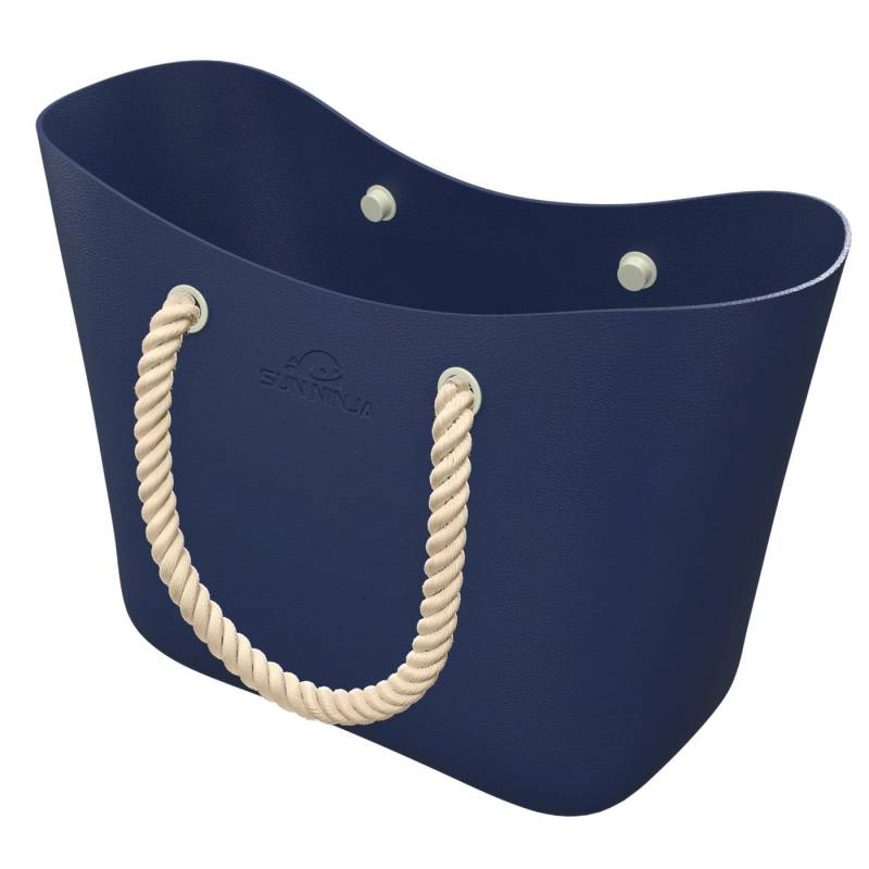 Sun Ninja Handytasche Strandtasche groß - Wasserdichte EVA-Tasche mit Henkel - Einkaufskorb (1-tlg), Strandtasche XXL Familie - Badetasche XXL Familie - Tragekorb in Blau von Sun Ninja