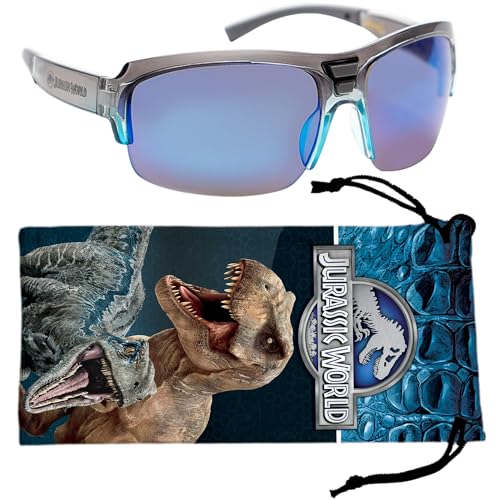 Universal Studios Jurassic World Kinder-Sonnenbrille, stilvoll, bequem und langlebig, UV-Schutz, coole Sonnenbrille für Kinder mit weicher Tragetasche, offiziell lizenzierte Jurassic Park Geschenke Universal Studios Jurassic World Kinder-Sonnenbrille, stilvoll, bequem und langlebig, UV-Schutz, coole Sonnenbrille für Kinder mit weicher Tragetasche, offiziell lizenzierte Jurassic Park Geschenke von Sun-Staches