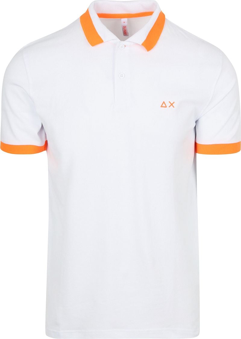 Sun68 Poloshirt Big Stripe Fluo Weiß - Größe L von Sun68