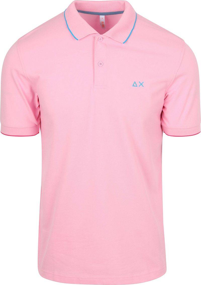 Sun68 Poloshirt Small Stripe Collar Hellrosa - Größe M von Sun68