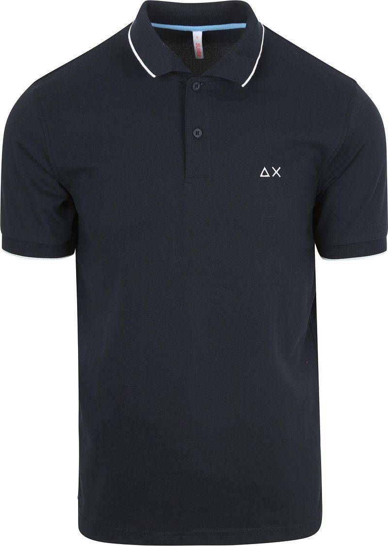 Sun68 Poloshirt Small Stripe Collar Navy  - Größe XXL von Sun68