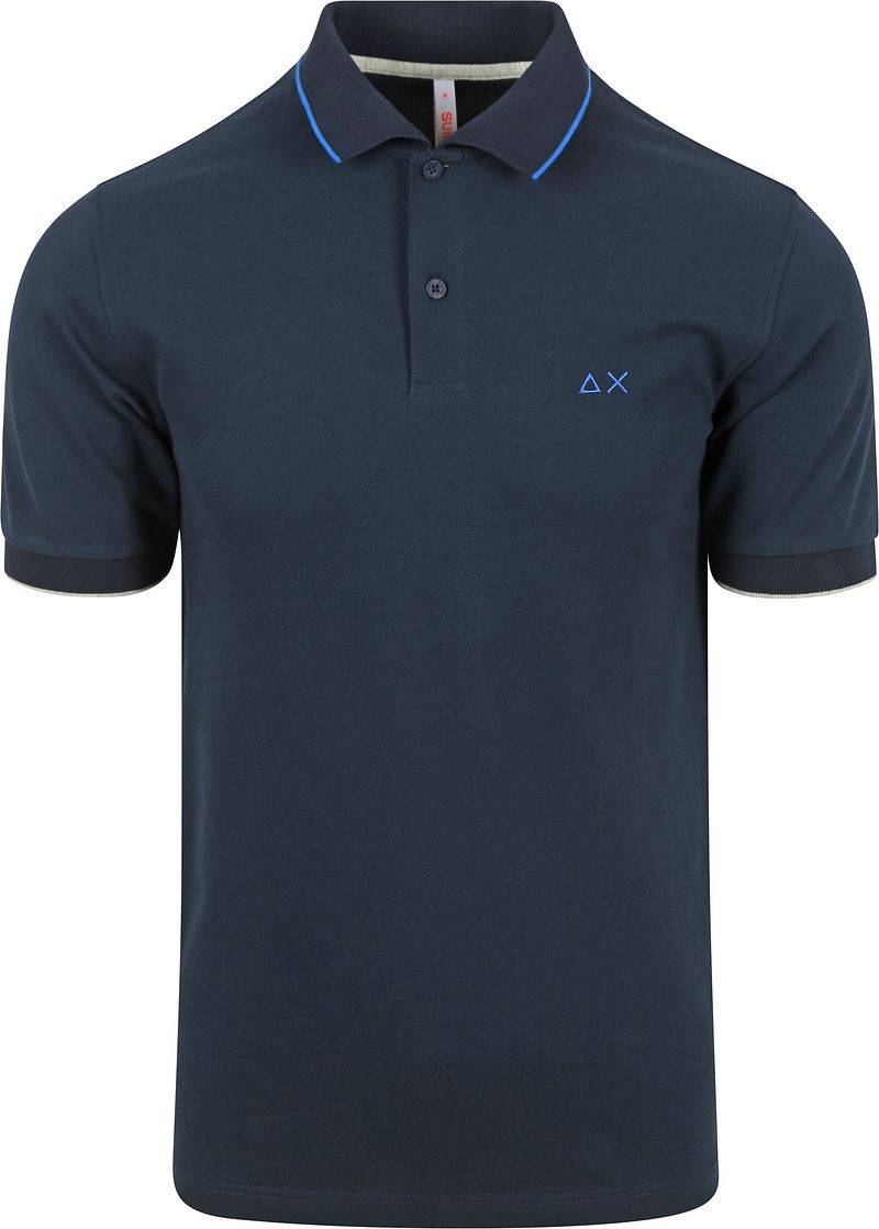 Sun68 Poloshirt Small Stripe Collar Navy - Größe XXL von Sun68