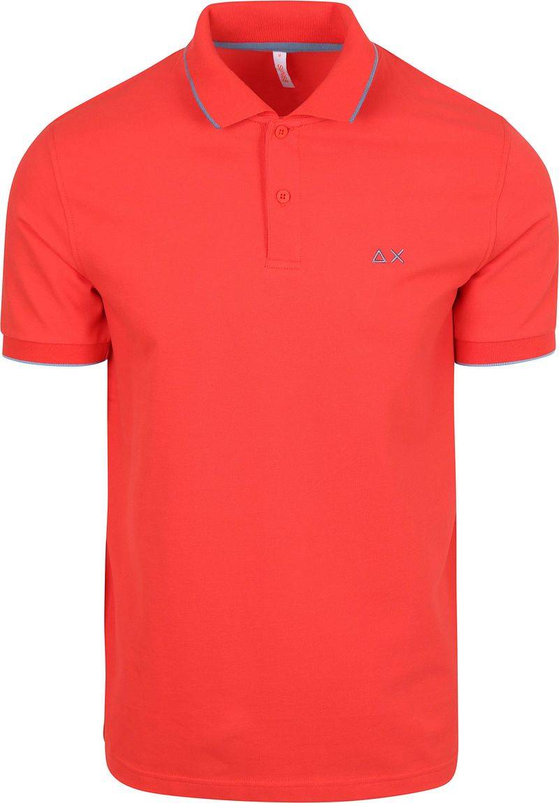 Sun68 Poloshirt Small Stripe Collar Rot - Größe M von Sun68