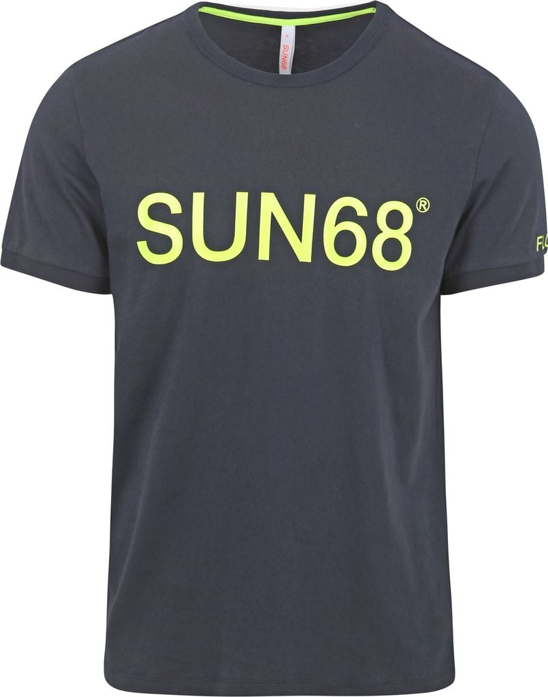 Sun68 T-Shirt Druck Logo Navy - Größe L von Sun68