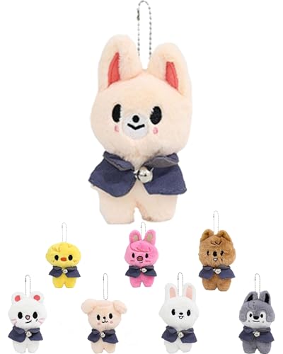 SunAurora Stray-Kids Plüschpuppe, SK-Zoo Schlüsselanhänger 12cm, 'Magic School' Niedlicher Schlüsselanhänger Anhänger, 'ATE' Kuscheltier Sammlerstück (Foxy.ni) von SunAurora