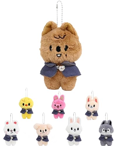 SunAurora Stray-Kids Plüschpuppe, SK-Zoo Schlüsselanhänger 12cm, 'Magic School' Niedlicher Schlüsselanhänger Anhänger, 'ATE' Kuscheltier Sammlerstück (Han Quokka) von SunAurora