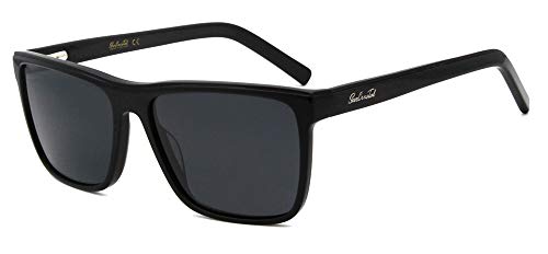 Herren Sonnenbrille Eckig Polarisierte UV400 Schutz Sonnenbrille Herren Breit Groß Fahrerbrille Angeln Golf Sonnenbrille Schwarze von SunCristal