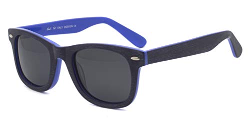 Polarisierte Sonnenbrille für Kleine Gesicht Männer Frauen Fahren Outdoor Sonnenbrille Teenager Junge Hölzerne Blaue klassisch von SunCristal