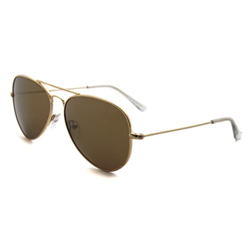 Kleines Sonnenbrille Für Teenager Junge Mädchen UV400 Schutz Polarisiert Sonnenbrille Herren Damen Kleines Gesicht Metallrahmen Gold Sonnenbrillen von SunCristal