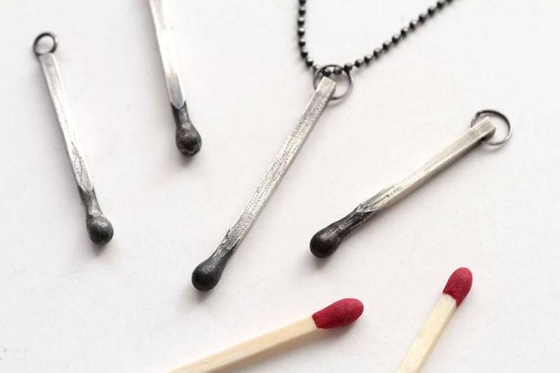 Ein Anhänger, Du Bist Mein Streichholz, Beleuchte Feuer, The Perfect Match, Handgemachter Sterling Silber Gebrannter Streichholz-Anhänger Mit Kette Ein Anhänger, Du Bist Mein Streichholz, Beleuchte Feuer, The Perfect Match, Handgemachter Sterling Silber Gebrannter Streichholz-Anhänger Mit Kette von SunGalleryAndGifts