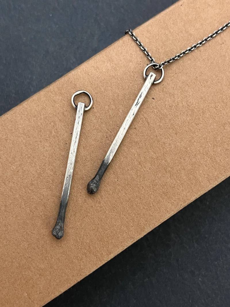 Zwei Passende Anhänger Aus Sterlingsilber Mit 925 Ketten von SunGalleryAndGifts