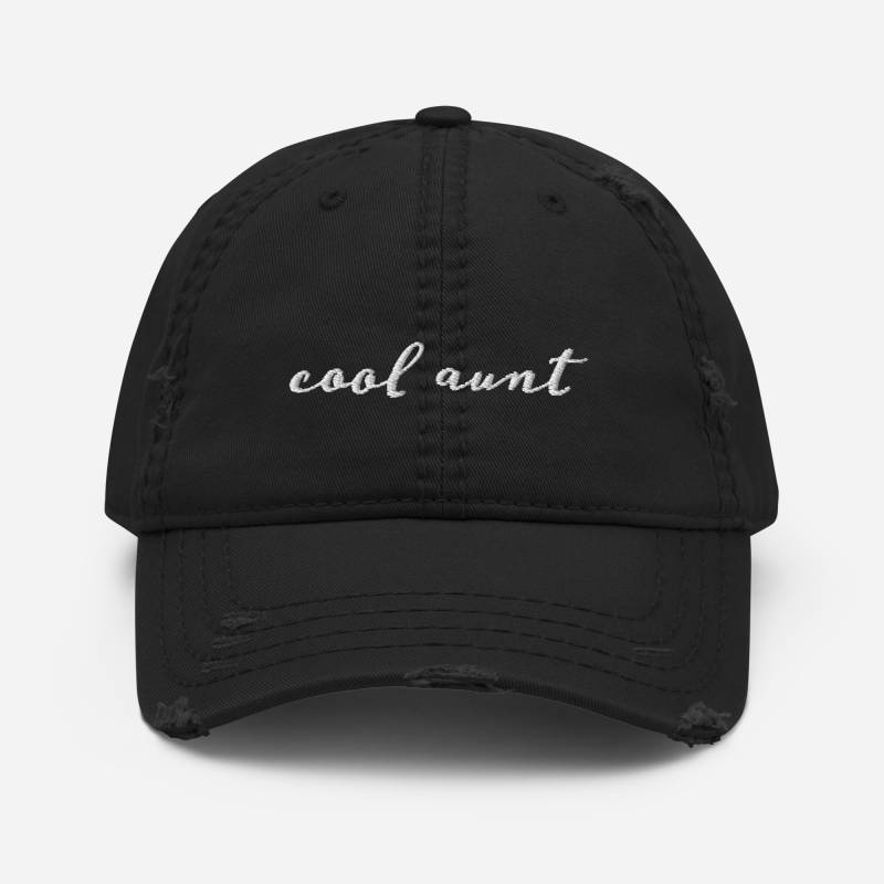 Coole Tante Distressed Dad Hat | Script Bestickte Baseball Mütze von SunRaesApparel