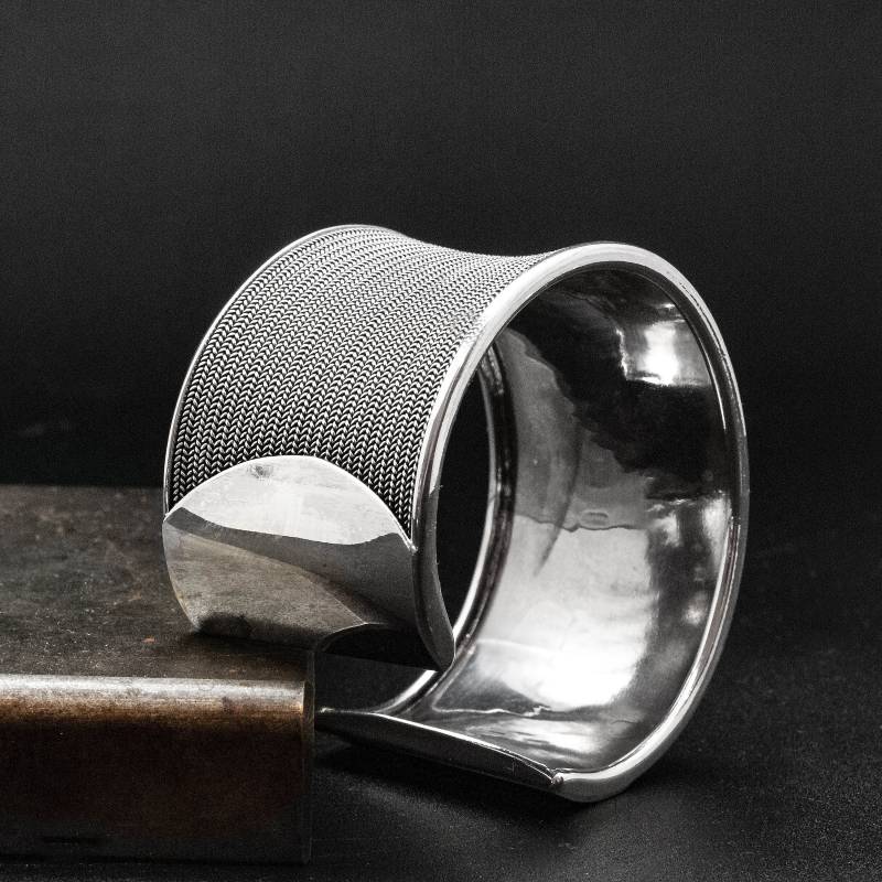 sterling Silber Breit Band Manschette Armband, Männer Und Frauen Handgemachte Geflochtene Unisex Schmuck von SunSanJewelry