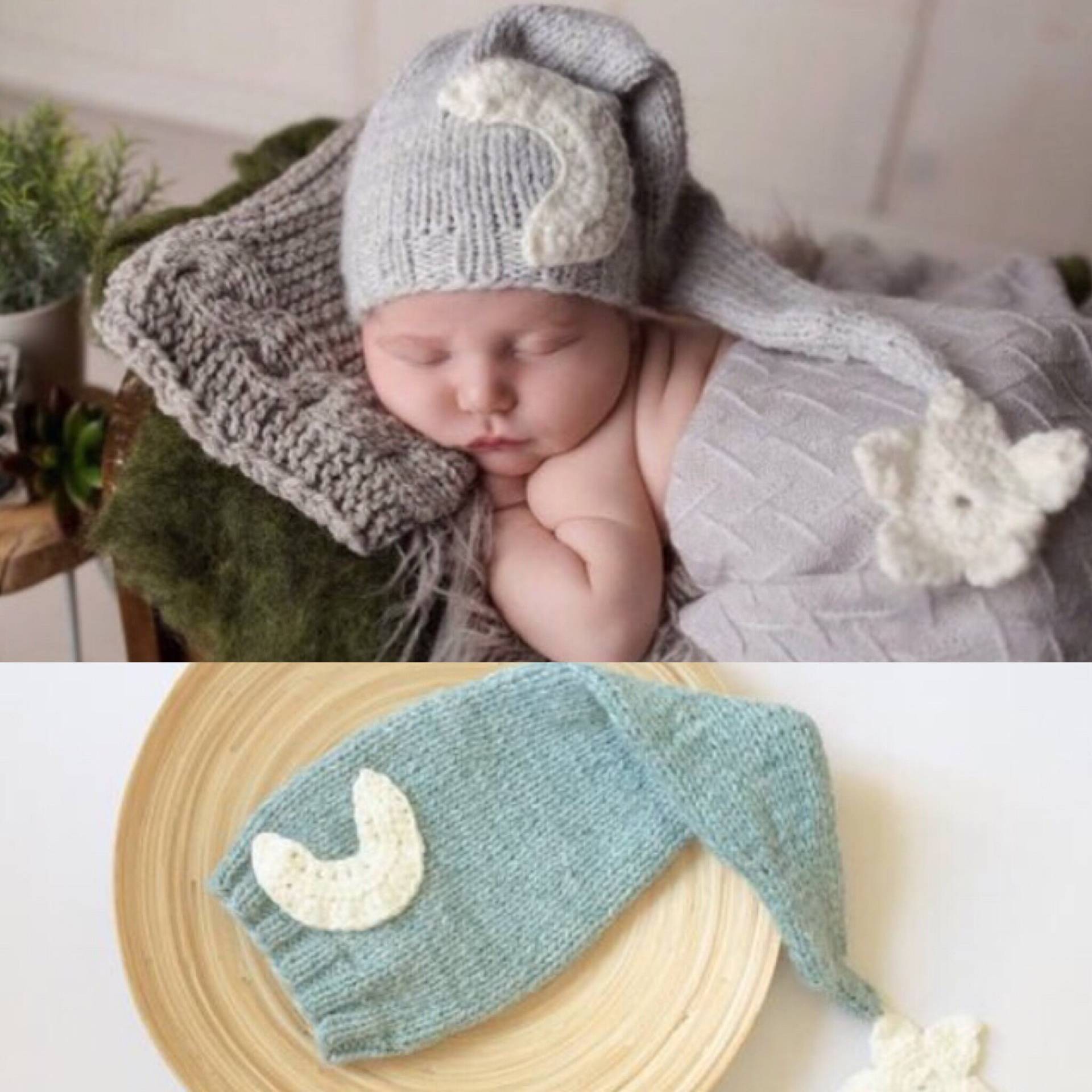 Handgestrickte Baby Mütze/ Geschenk/ Jungen Foto Prop/Neugeborenen von SunShinePropsShop