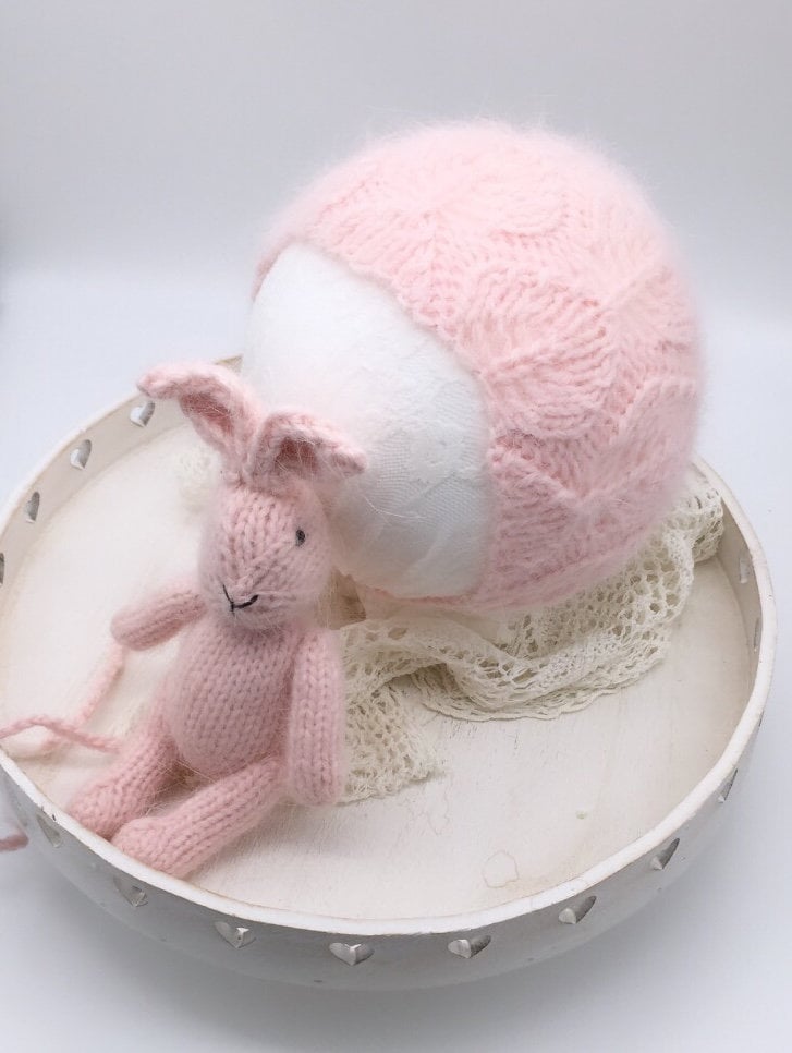 Neugeborenen Häschen Outfit, Strick Mütze Gestrickt, Fotografie Requisiten von SunShinePropsShop