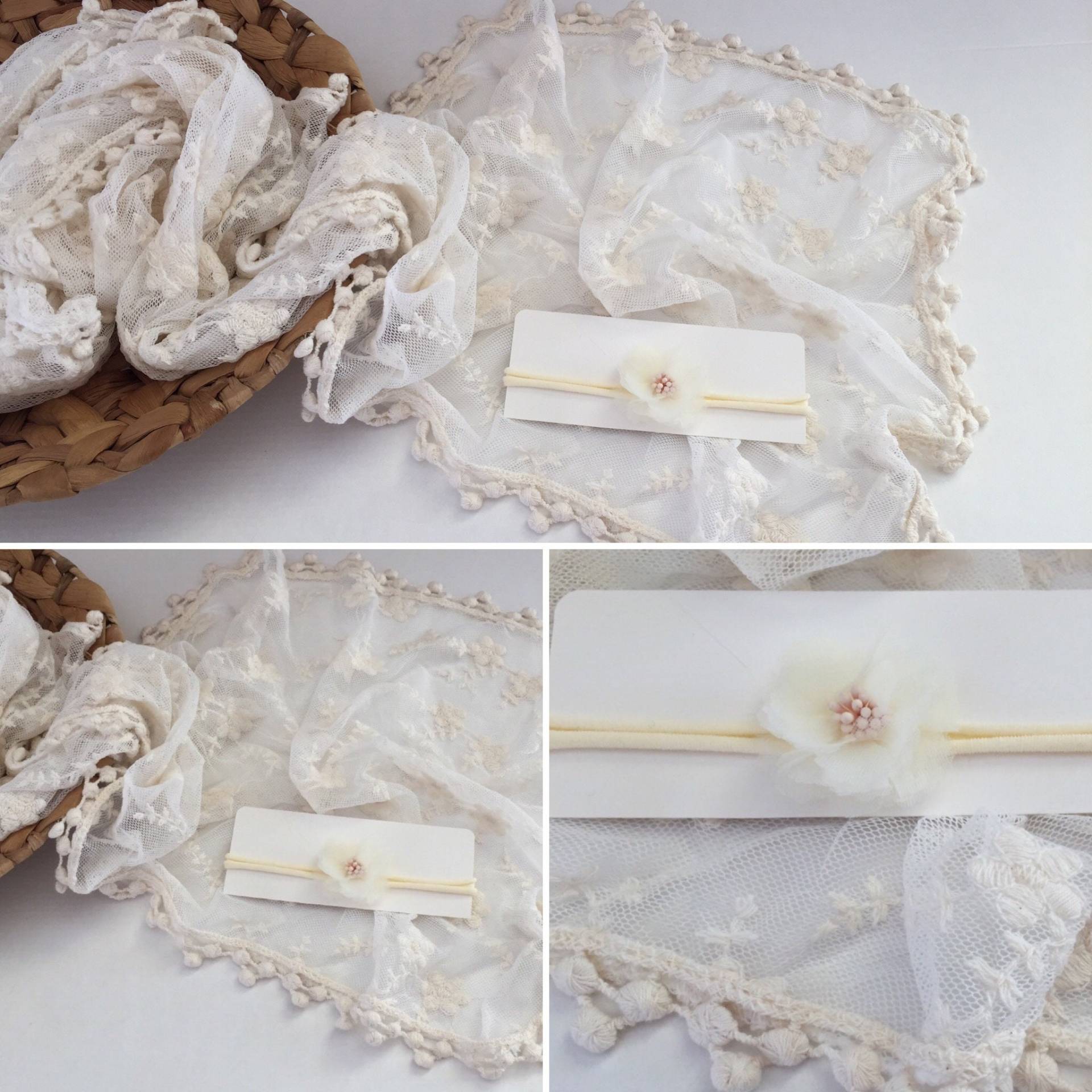 Neugeborenen Wrap Und Baby Haarband, Strick Outfit, Wrap, Fotografie Requisiten von SunShinePropsShop