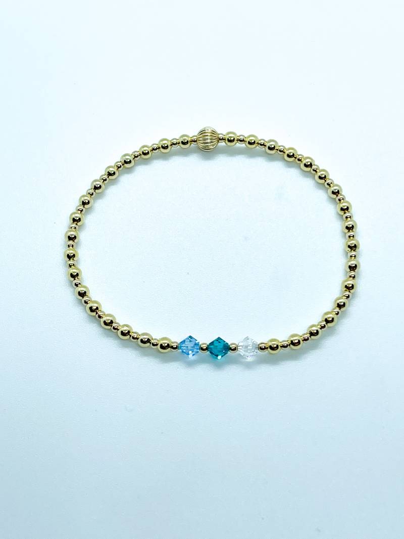 Muttertag Armband | Geburtsstein Stapelarmband Gold Filled Zierliche Armband Geburtstag Muttertagsgeschenk von SunUpStacks