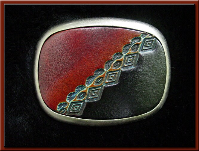 Shaman Es Eye #1 Handgearbeitete, Handgefertigte Ledergürtelschnalle Passt Bis Zu 1 3/4" Breitem Gürtel. 2 1/2" High X 3 1/4" Lang von SunWizardCreations