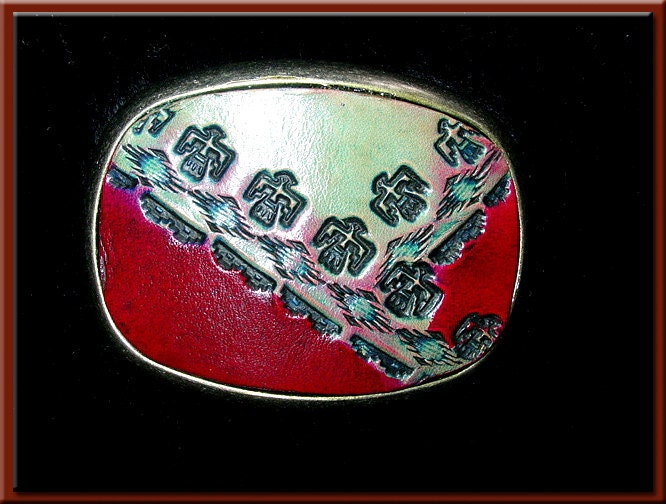 Thunderbird Design #2 Lederschnalle Im Southwestern Stil von SunWizardCreations