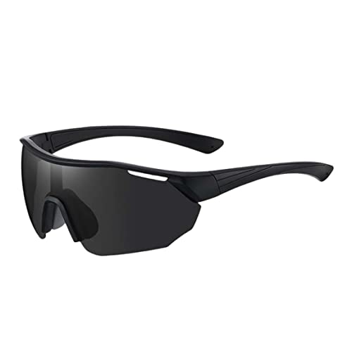 Fahrradbrille, Polarisierte Sonnenbrille, Umwickelte Sonnenbrille, Fahrbrille, Polarisierte Sport-sonnenbrille, Umwickelte Sonnenbrille, Radfahren, Laufen, Sonnenbrille Für Männer Und Frauen, Schwarz von SunaOmni