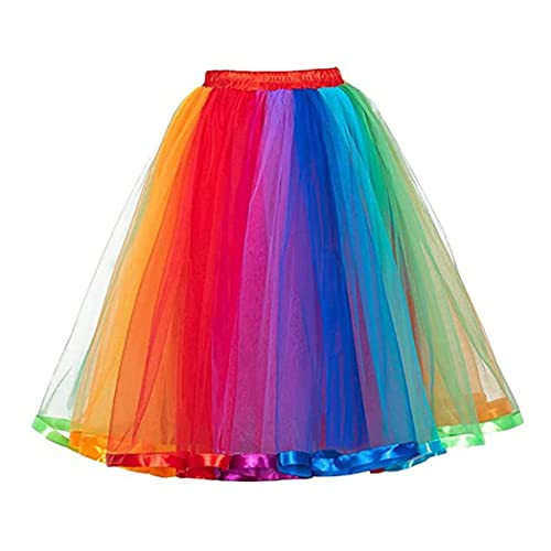 Frauen Regenbogen Geschichteter Regenbogen Tüllrock Mädchen Party Neonrock Regenbogenkleid Für Partykostüm L Ballettrock Neonkleid Röcke Für Mädchen Röcke Für Frauen von SunaOmni