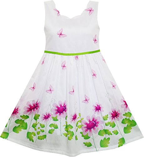 Sunny Fashion Mädchen Kleid Lila Sonnenblume Grün Blätter Schmetterling Gr. 134/10 Jahre Sunny Fashion Mädchen Kleid Lila Sonnenblume Grün Blätter Schmetterling Gr. 134/10 Jahre von Sunny Fashion