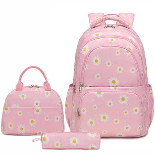 Sunborls Canvas Rucksack Mädchen Schule Büchertasche Bohemia College Rucksack 3 in 1 von Sunborls