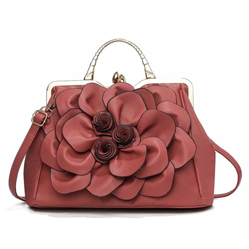 Damen Abend Clutches Handtaschen Formal Party Geldbörsen Hochzeit Geldbörsen Handgelenke Ethnische Totes Satchel (Rosa,Einheitsgröße) von Suncadmious