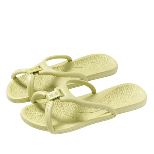 Faltbare Reise-Hausschuhe für Damen und Mädchen tragbar rutschfest schnelltrocknend Fitness-Duschschuhe wasserdicht bequem für Camp und Reisen (Grün,43-44) von Suncadmious