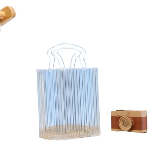 Frauen Acryl Handtasche Kupplung Strandtasche Handmade Tote Bag Top Handle Taschen Mode Party Kupplung Geldbörse (Klar,Einheitsgröße) von Suncadmious