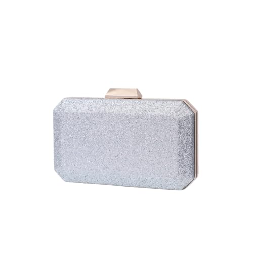 Glitzernde Clutch Geldbörsen für Frauen Formale Abendtasche Geeignet für Hochzeit Cocktail Party (Silber,Einheitsgröße) von Suncadmious