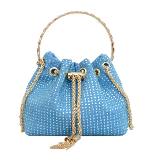 Sparkly Diamond Abendtasche Clutch Purses für Frauen Strass Geldbörse Glitter Handtasche für Party Prom Cocktail Hochzeit (blau,Einheitsgröße) von Suncadmious