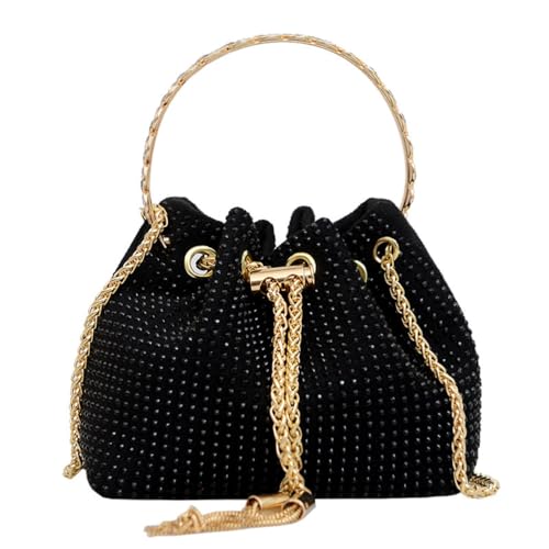 Sparkly Diamond Abendtasche Clutch Purses für Frauen Strass Geldbörse Glitter Handtasche für Party Prom Cocktail Hochzeit (schwarz,Einheitsgröße) von Suncadmious