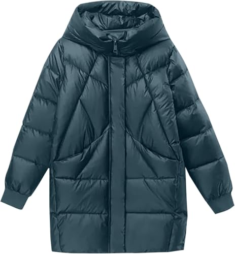 Suncadmious Damen Wintermode Warm Stehkragen Parka Winter Wasserdicht Winddicht Warme Jacke Warme Baumwolljacke Schneejacke (Grün,3XL) von Suncadmious