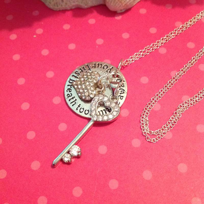 Kette/Liebe Sterling Silber Geschenk Besonderen Anlass Herz Schlüssel von SuncoastStudio