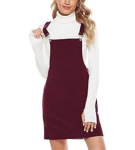 Damen Latzkleid aus Cord mit verstellbarem Träger Mini Latzkleid mit Hosenträgern Damen Latzkleid aus Cord mit verstellbarem Träger Mini Latzkleid mit Hosenträgern von Suncolour