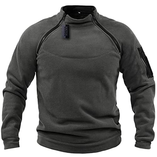 Suncolour Herren Fleece Tactical Pullover Herren Military Combat Jumper Jacke Winter Military Fleecejacke Top Bluse von Suncolour