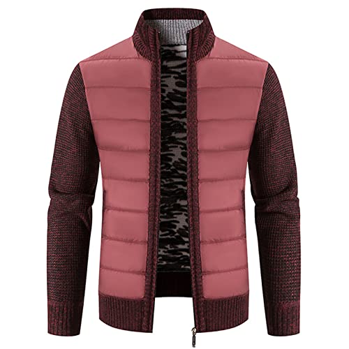 Suncolour Herren Strick Strickwaren Pullover Jacke Mantel Herren Full Zip Strickjacke Herbst Winter Fleece Dicke Warme Strickjacke von Suncolour