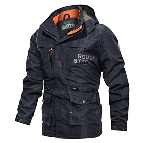 Suncolour Herren wasserdichte Kapuzenjacke Softshell Radfahren Regenmantel Outdoor Wandern Skifahren Jacken Mantel Plus Größe von Suncolour