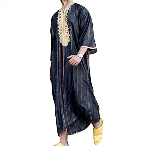 Suncolour Männer marokkanische Robe muslimisches Kleid Wüstenkleid Arabia Herren Lange Hemden Kaftan Kittel von Suncolour