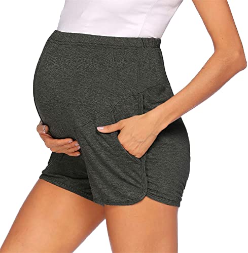 Umstandssport Shorts Sommer Workout Schwangerschaftshose Schützen Bauch Schwangere Frau Kurze Hose von Suncolour