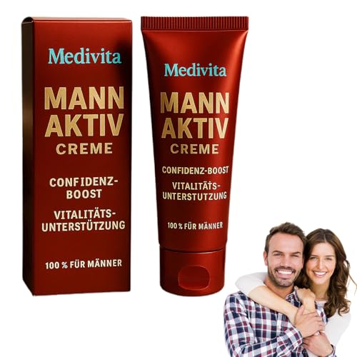 Medivita Mann Aktiv Creme, Men CONFIDENZ-BOOST, Medivita Vitalitäts-Unterstützung Creme für VITALITATSUNTERSTUTZUNG (1 Stück) von Suncy