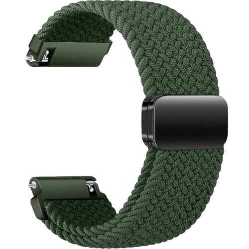 Sundara 18mm Nylon Gewebtes Armband Kompatibel mit Garmin Vivoactive 4S/Garmin Vivomove 3S/Venu 3S/Venu 2S/Forerunner 255s/255s Music/265s Uhrenarmband Unisex von Sundara