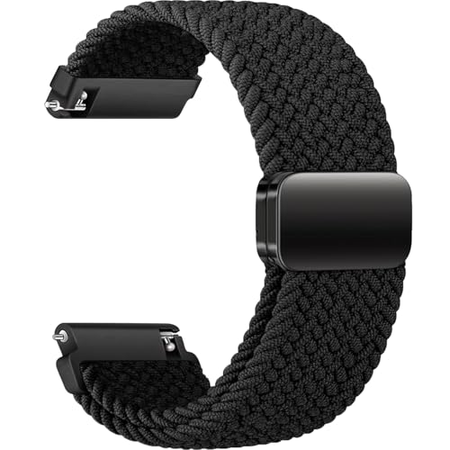 Sundara 18mm Nylon Gewebtes Armband Kompatibel mit Garmin Vivoactive 4S/Garmin Vivomove 3S/Venu 3S/Venu 2S/Forerunner 255s/255s Music/265s Uhrenarmband Unisex von Sundara