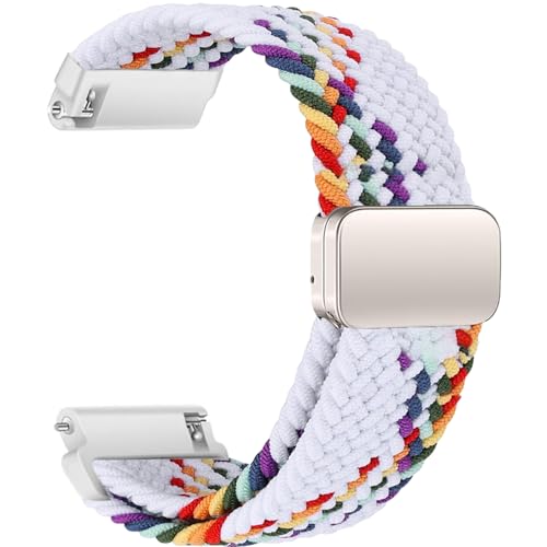 Sundara 18mm Nylon Gewebtes Armband Kompatibel mit Garmin Vivoactive 4S/Garmin Vivomove 3S/Venu 3S/Venu 2S/Forerunner 255s/255s Music/265s Uhrenarmband Unisex von Sundara