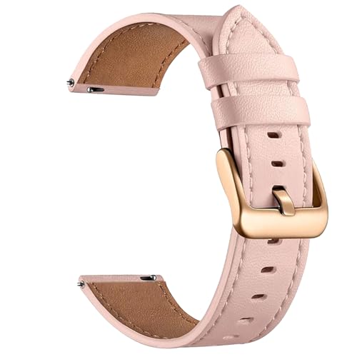 Sundara 19MM Leder Armbanduhr Band Kompatibel mit Veryfitpro ID205L Premium Grain Leder Ersatzarmband für GRV FC1 IDW15 ID205S ID205G ID215G ID216 ID205L YM205L Uwatch3 mit Schnellwechsel Verschluss von Sundara