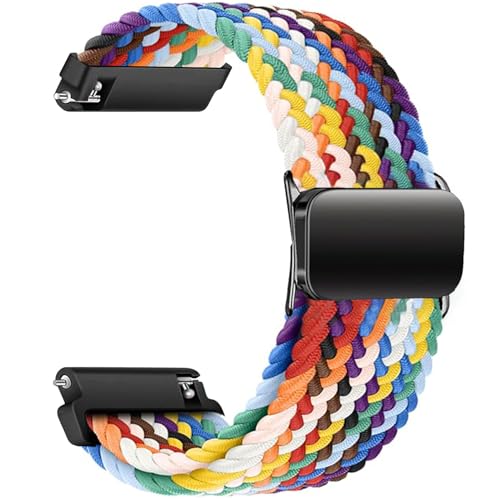 Sundara 19mm Magnetisch Gewebt Armband für Veryfitpro ID205L Geeignet für GRV FC1 IDW15 ID205S ID205G ID215G ID216 ID205L YM205L Uwatch3 Ufit Elastisch Nylon Weich Sport Stretch Armband für Unisex von Sundara