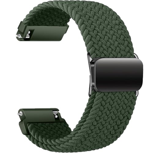 Sundara 19mm Magnetisch Gewebt Armband für Veryfitpro ID205L Geeignet für GRV FC1 IDW15 ID205S ID205G ID215G ID216 ID205L YM205L Uwatch3 Ufit Elastisch Nylon Weich Sport Stretch Armband für Unisex von Sundara